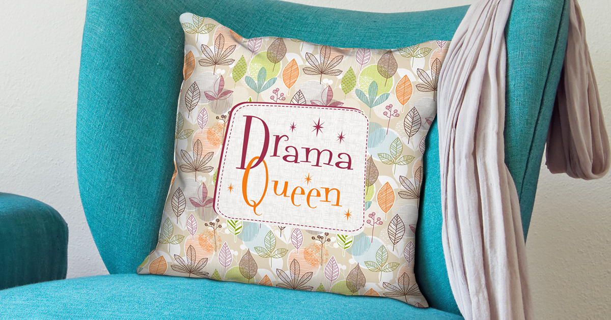 "Drama Queen" Designer Pillow from Insulting Pillows™