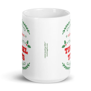 Calm Down Tinsel Tits – large designer mug from Insulting Gifts